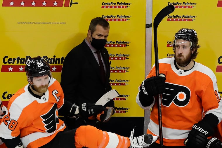 Flyers coach Alain Vigneault didn't like much of what he saw Monday.