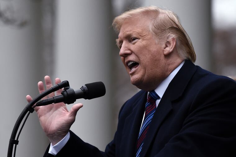 President Donald Trump speaks in the Rose Garden of the White House on Jan. 4, 2019, in Washington. (Olivier Douliery / Abaca Press / TNS)