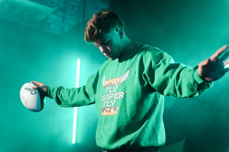 The American cheese brand Cooper Sharp released its Cooper DeJean-centered merchandise in early August, in time for Eagles preseason.