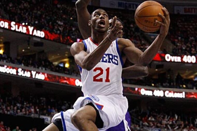 "I feel great and am playing with a lot more confidence," Thaddeus Young said after Wednesday night's win. (AP file photo)