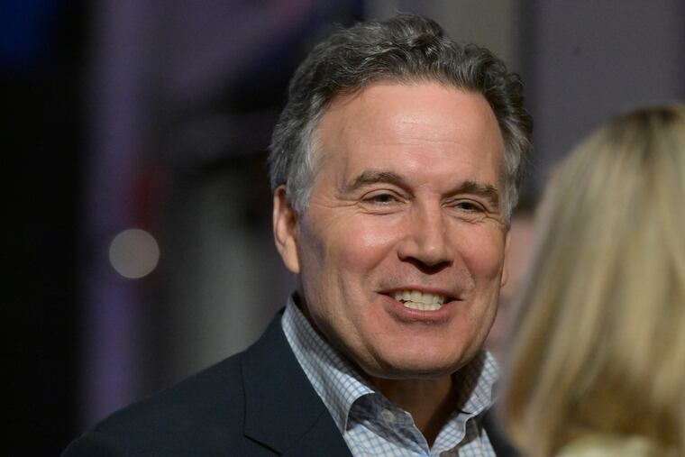 Republican Senate Candidate Dave McCormick interacts with supporters on Aug 13, 2024 after an event in Langhorne.