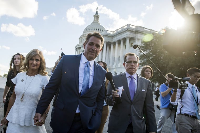 Sen. Jeff Flake (R., Ariz.), with his wife, Cheryl.