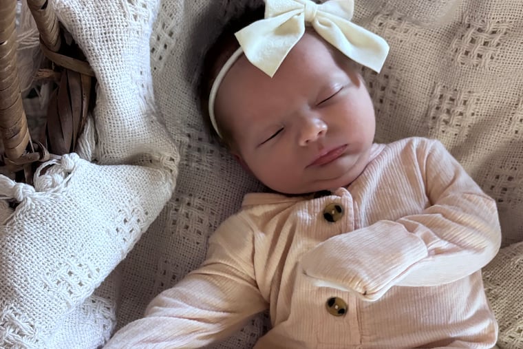 Carlee Evangeline was born on Sept. 9. Her mother, Rebecca Johnson, did not know she was pregnant with her until she went into labor. MUST CREDIT: Rebecca Johnson