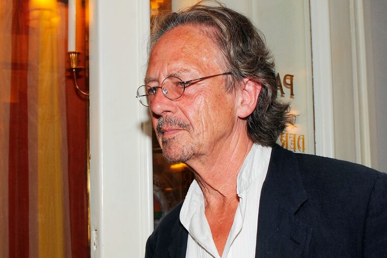 FILE - Austrian author Peter Handke attends a dress rehearsal of Samuel Beckett's and Peter Handke's drama "Krapp's Last Tape/ Until Day Do You Part or A Question of Light" on in Salzburg, Austria in 2009. The winner of the 2019 Nobel Prize in literature is Austrian author Peter Handke.