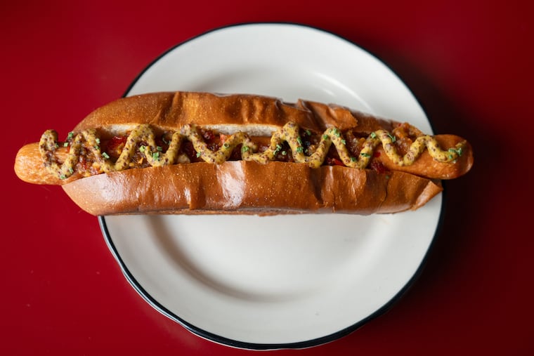 A Hot Dog at Lucky Duck, in Philadelphia, August 17, 2026.