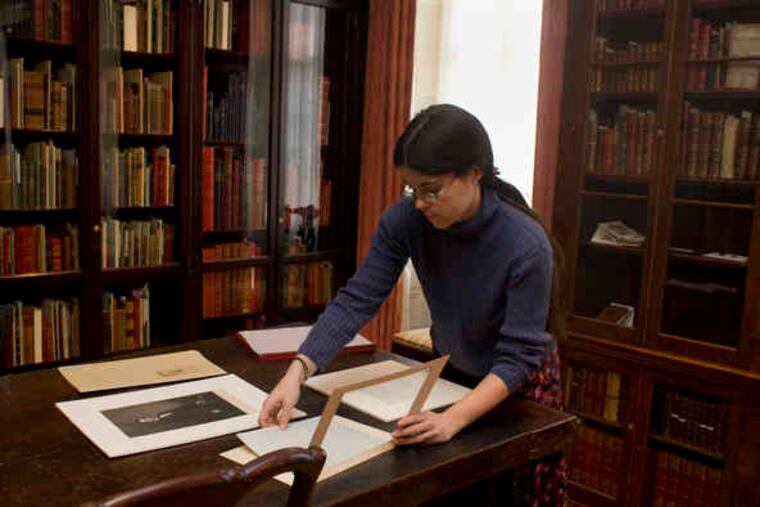 "We want people to think of what Lincoln means today," says Katherine Haas, arranging related artifacts at the Rosenbach Museum and Library. It is one of three institutions in the region posting documents and images online for Abraham Lincoln's 200th birthday this week.