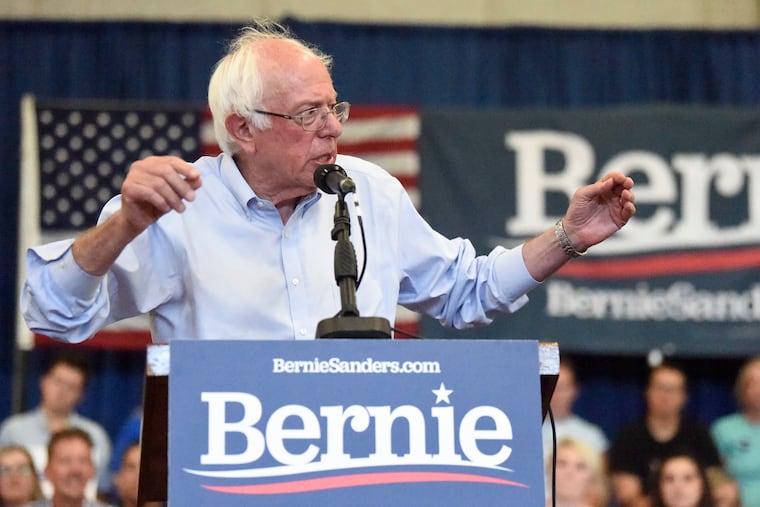 Democratic presidential hopeful Bernie Sanders speaks at the beginning of a town hall meeting to discuss his criminal justice reform plan on Sunday, Aug. 18, 2019, in Columbia, S.C.