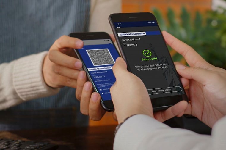 New York's "Excelsior Pass" app, a digital pass that people can download to show proof of vaccination or a negative COVID-19 test. Vaccine passports being developed to verify COVID-19 immunization status have become the latest flash point in America’s perpetual political wars.