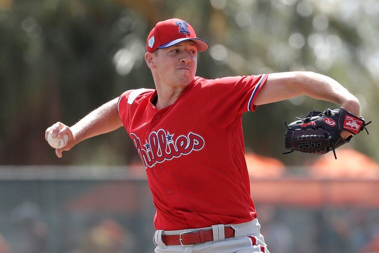 Phillies pitcher Nick Pivetta throws the baseball.