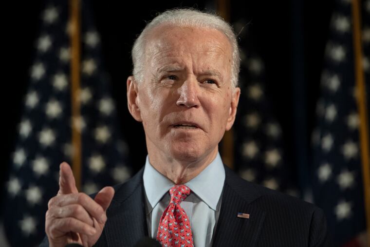 Democratic presidential candidate Joe Biden