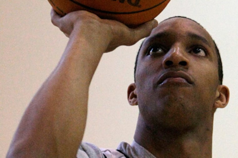 Ohio State's Evan Turner warms up during the NBA Draft Combine workout. (AP Photo/Charles Rex Arbogast, file)