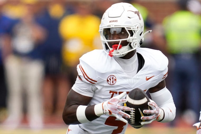 The Eagles drafted Texas safety Andrew Mukuba with the No. 64 pick in the second round of the 2025 NFL draft Friday.