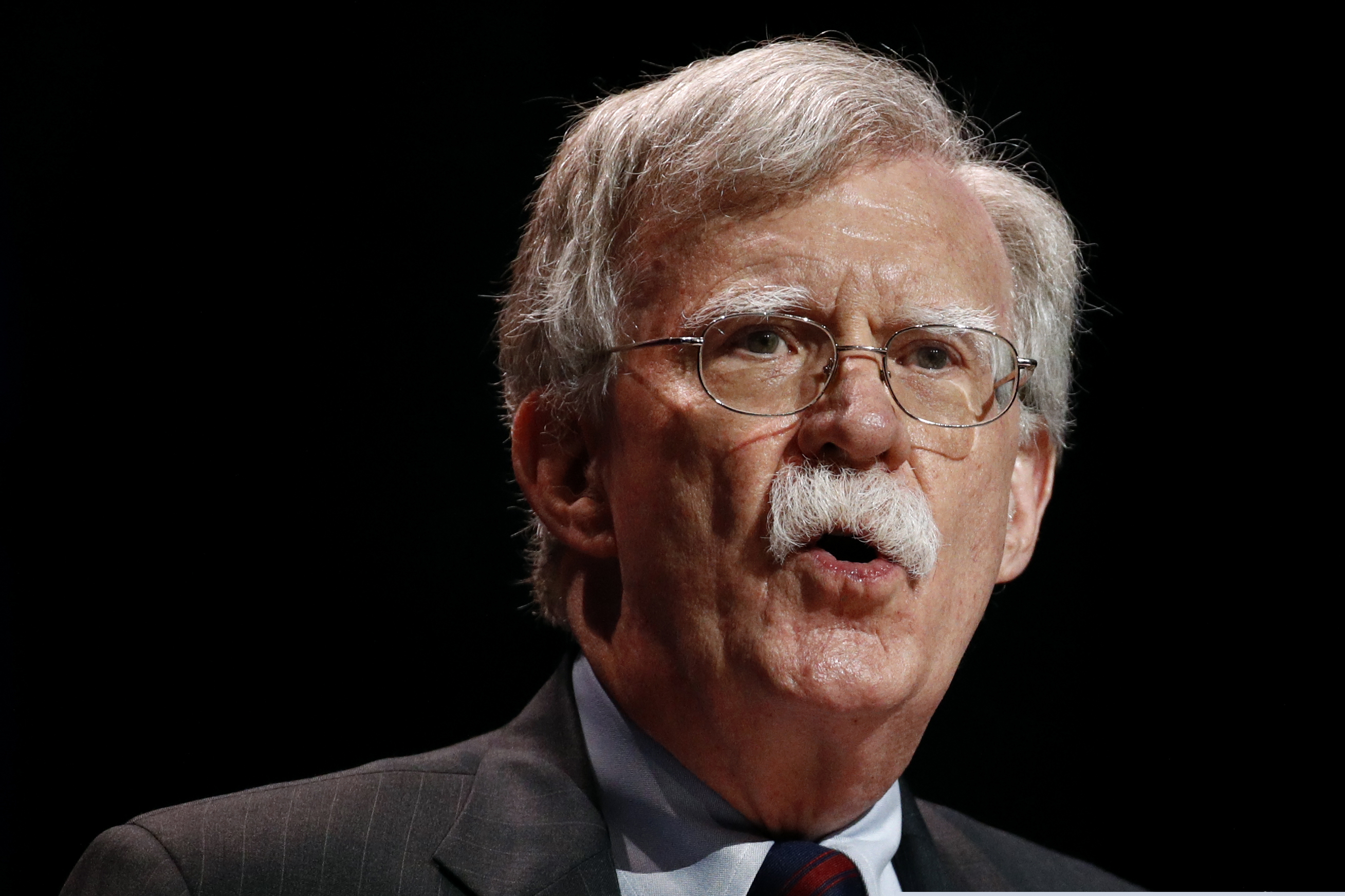 In this July 8, 2019, file photo, national security adviser John Bolton speaks at the Christians United for Israel's annual summit, in Washington. A single paper copy in a nondescript envelope arrived at the White House on Dec. 30.