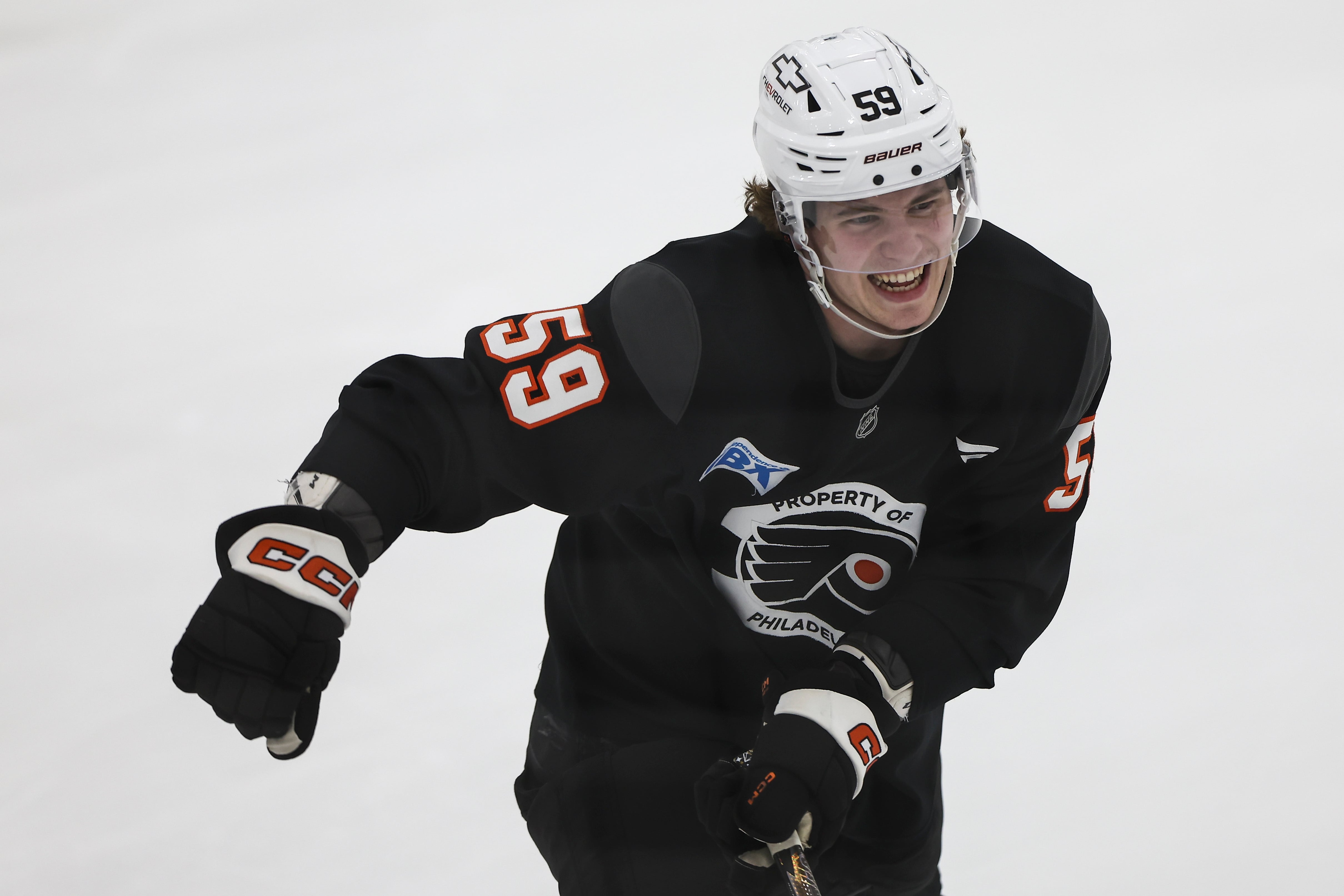 Defenseman Oliver Bonk’s goal is to make the Flyers’ opening roster. He’s off to a good start.