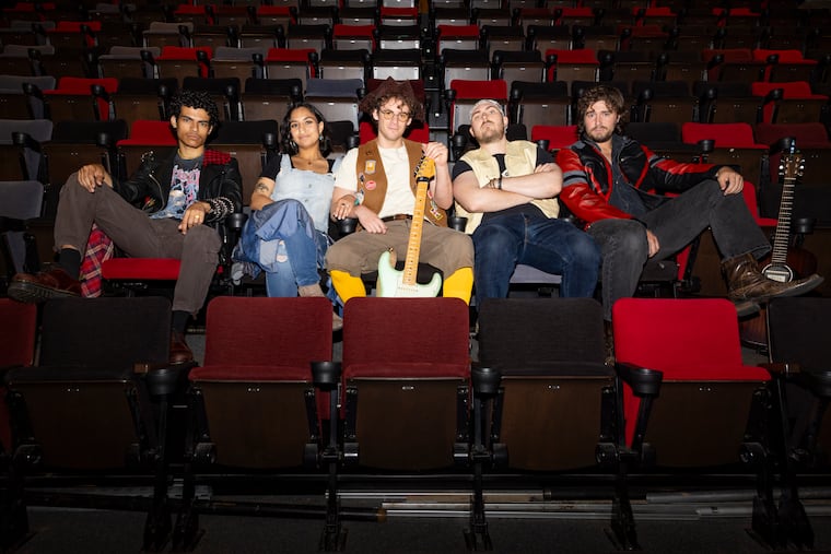 The cast of “The Sound of America” sit for a portrait during a dress rehearsal for at the Fringe Arts Theatre on Wednesday, June 24, 2026.
