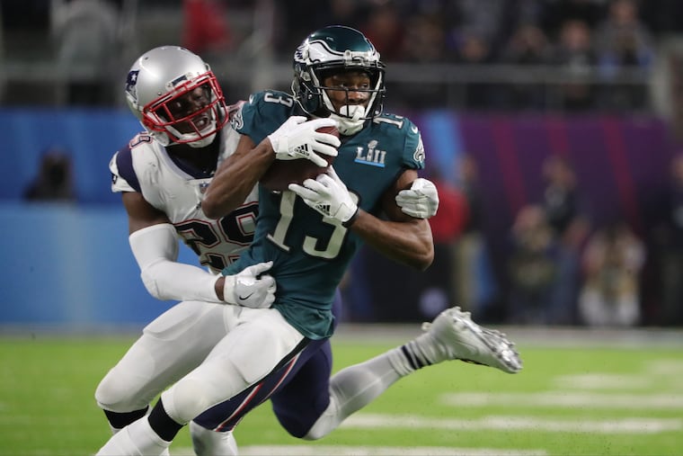 Eagles wide receiver Nelson Agholor made several big plays late in Super Bowl LII.