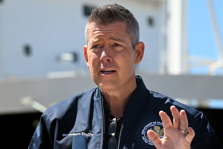 Transportation Secretary Sean Duffy at the Hanwha Philly Shipyard Apr. 28, 2025.