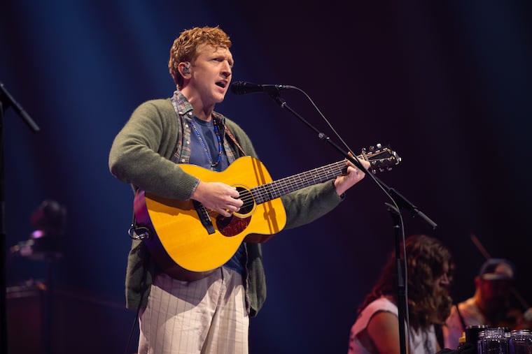 Tyler Childers sings on Wednesday, Sept. 24, 2025, at Freedom Mortgage Pavilion in Camden.