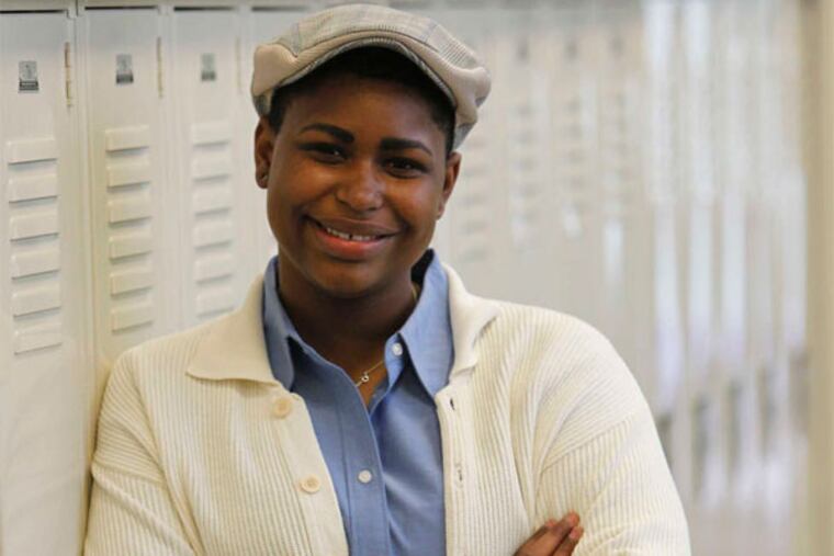 Courtney Simmons at Constitution High School, smiling as always. (Alejandro A. Alvarez / Staff Photographer)