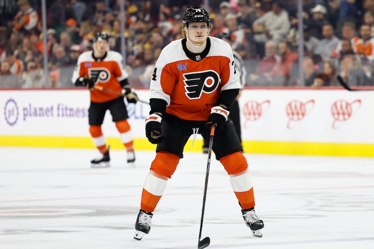 Flyers right wing Owen Tippett has scored in back-to-back games. Can he keep the streak going?