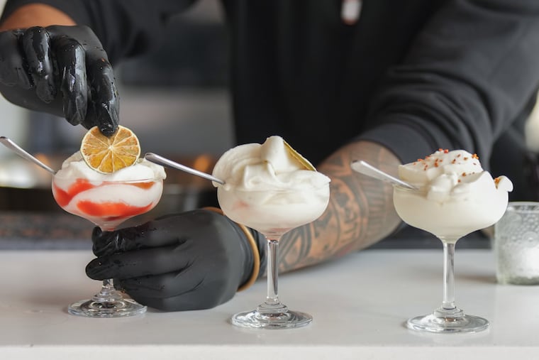 Soft serve margaritas at Attico, the Cambria Hotel's rooftop bar in Center City