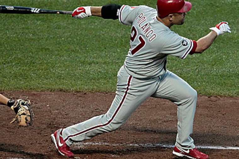 Placido Polanco is second in the NL and seventh in all of baseball with a .321 batting average. (AP Photo/Frank Franklin II)