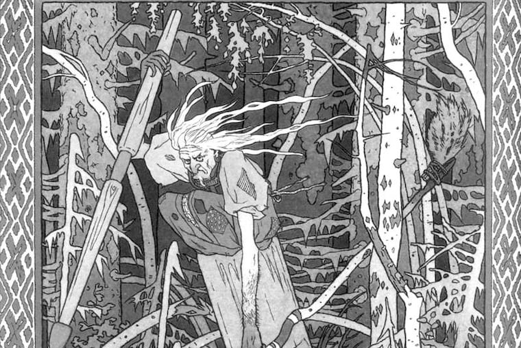 Baba Yaga as depicted by Russian illustrator Ivan Bilibin in 1902.