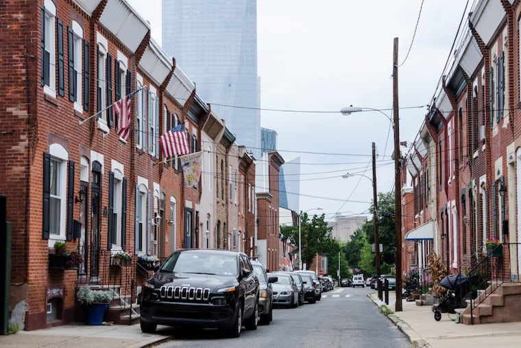 Homes along Taney Street in Southwest Center City. The area has become one of the hottest in the city, in terms of both home sales and values.