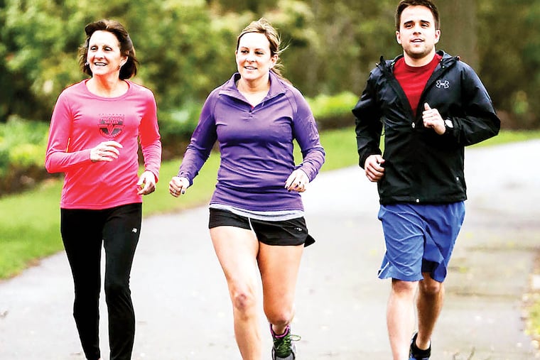 Mother Lenora Wagner, daughter Christa Policella and son Alex Wagner will tackle the Broad Street Run together.