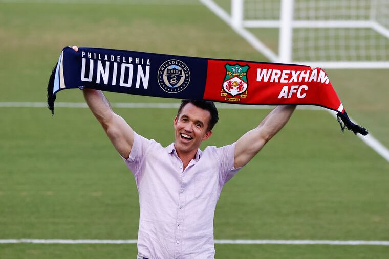 Wrexham AFC co-owner Rob McElhenney brought his team to his hometown last summer for a game against the Union's reserves.