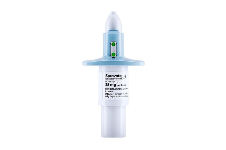 Spravato, Johnson & Johnson's brand name for esketamine, was approved by the FDA in March 2019 for treatment-resistant depression.