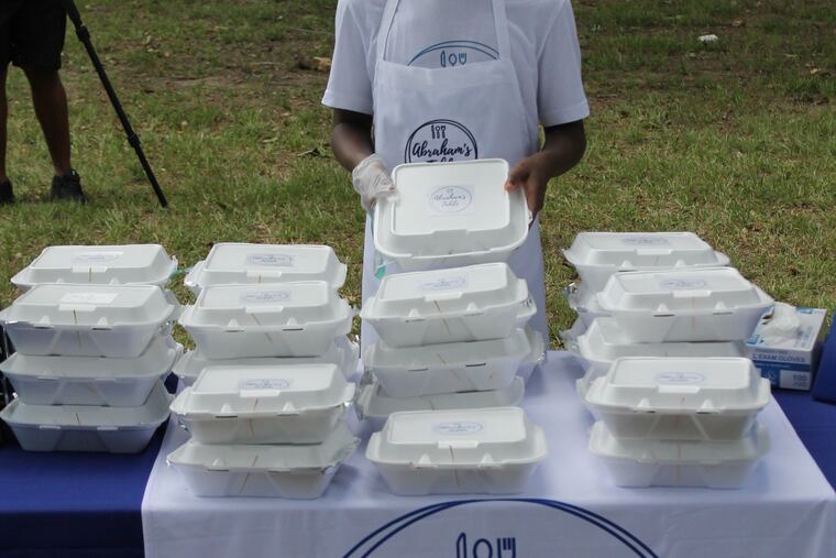 Abraham at the first “Abraham’s Table†Make-A-Wish event in September at Poindexter Park.
