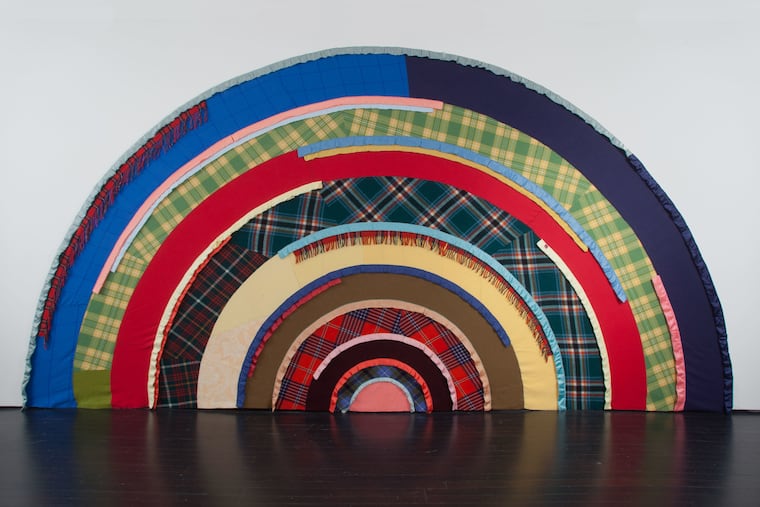 Marie Watts "Skywalker/Skyscraper (Allegory)," (2012), a fabric work recently acquired by PAFA.