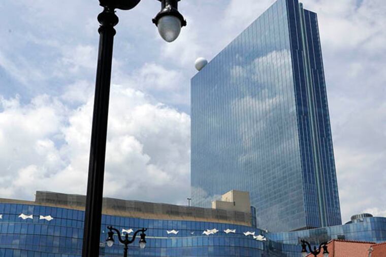 Moody’s questioned whether Atlantic City could rely on timely tax payments from bankrupt casinos, including Revel (shown here) and Trump Taj Mahal. (TOM GRALISH/Staff Photographer)