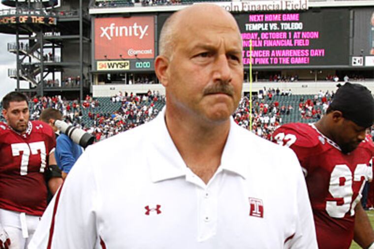 Temple could do nothing on the 10 plays of its final three possessions against Bowling Green. (Charles Fox/Staff file photo)