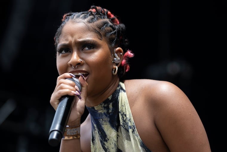 N3wyrkla performs during the Roots Picnic at the Mann Center in Philadelphia on Sunday, June 2, 2024.