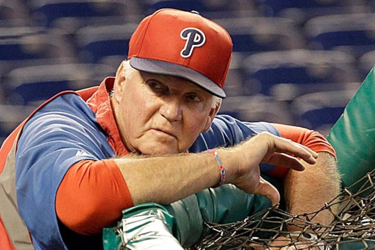 Charlie Manuel said he was a Dodgers fan growing up in Virginia and remembers Jackie Robinson starring in an All-Star Game. (Alan Diaz/AP)