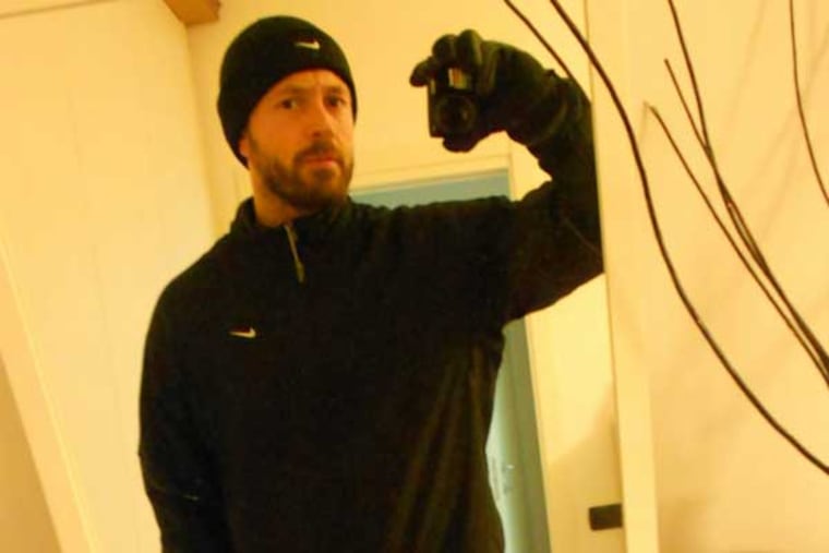 Simon Whitehouse before a recent training run. The Milan resident is planning to run from New York City to Philadelphia later this month to raise awareness about mental health.