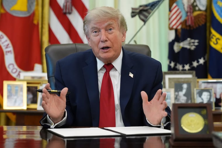 President Donald Trump speaks in the Oval Office of the White House, Monday, June 29, 2026, in Washington.
