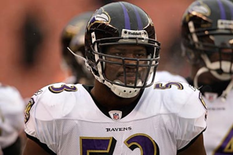 Undrafted rookie Jameel McClain found a home in the NFL with the Baltimore Ravens in 2008. (Amy Sancetta/AP)