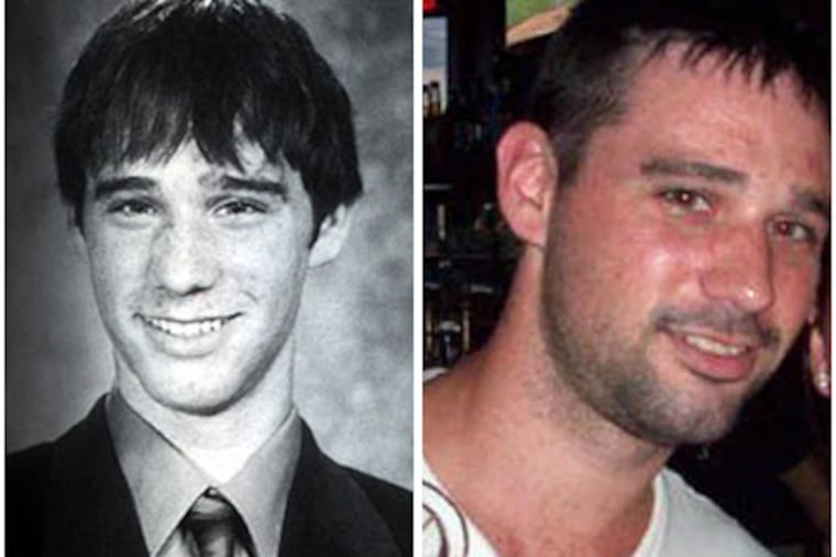 David Sale, left, a 2005 yearbook photo and, right, a more recent snapshot.