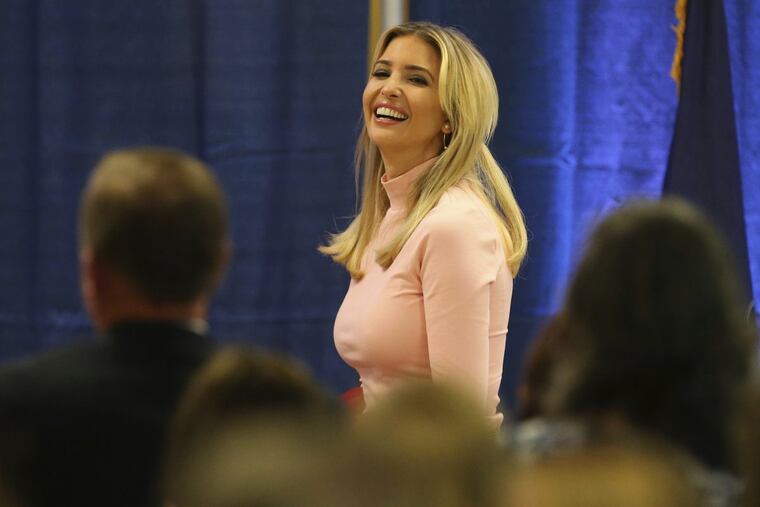 White House senior adviser Ivanka Trump smiles during a town hall meeting on Tax Reform at the Northampton Township Senior Center in Richboro, Pa., Monday, Oct. 23, 2017. (AP Photo/Rich Schultz)