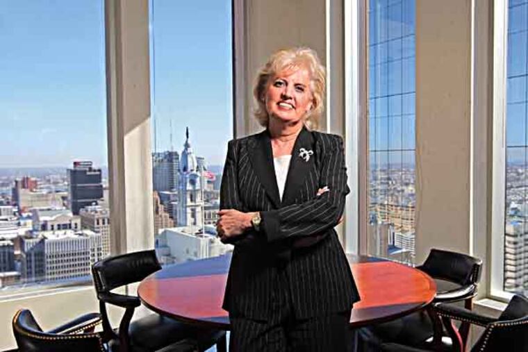 Paulett Eberhart, the new president and CEO of CDI Corporation, in the offices of CDI in Philadelphia. ( Michael Bryant / Staff Photographer )