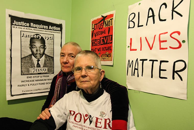 Lou Ann Merkle, left and Sylvia Metzler. (STEVEN M. FALK / Staff Photographer )
