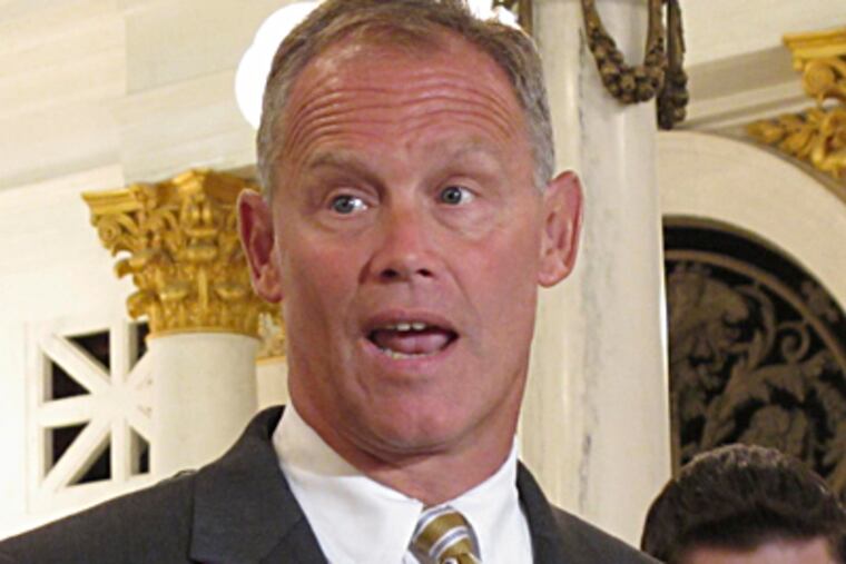 House Majority Leader Mike Turzai(R., Allegheny) told a GOP gathering that voter-ID laws would help Mitt Romney win Pennsylvania in November. MARC LEVY / Associated Press