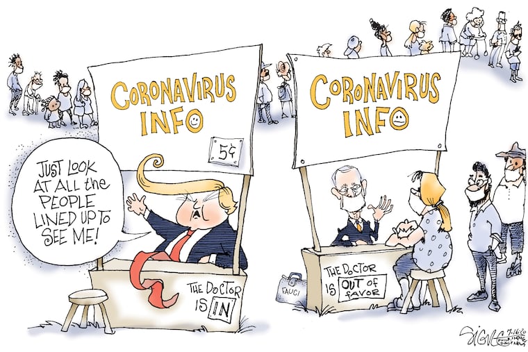 Calling the Coronavirus doctor of choice
TOON16
Trump Fauci Coronavirus