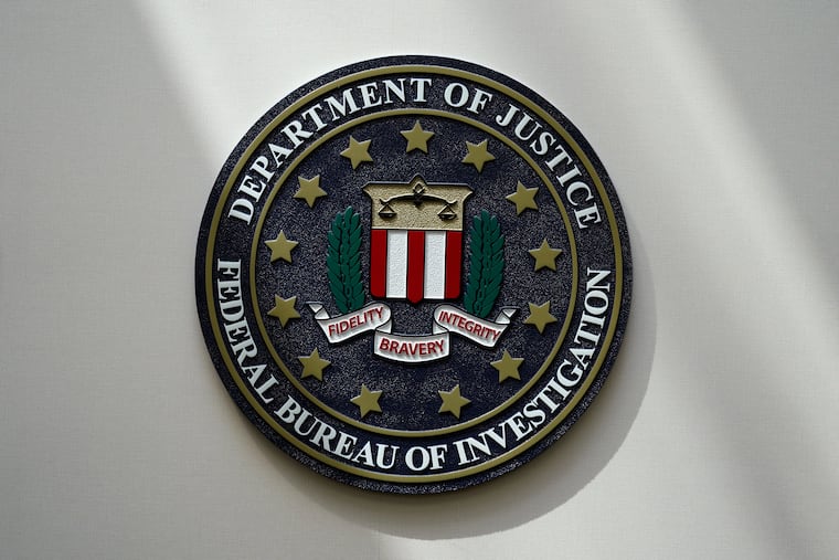 The FBI seal is pictured in Omaha, Neb., Aug. 10, 2022.