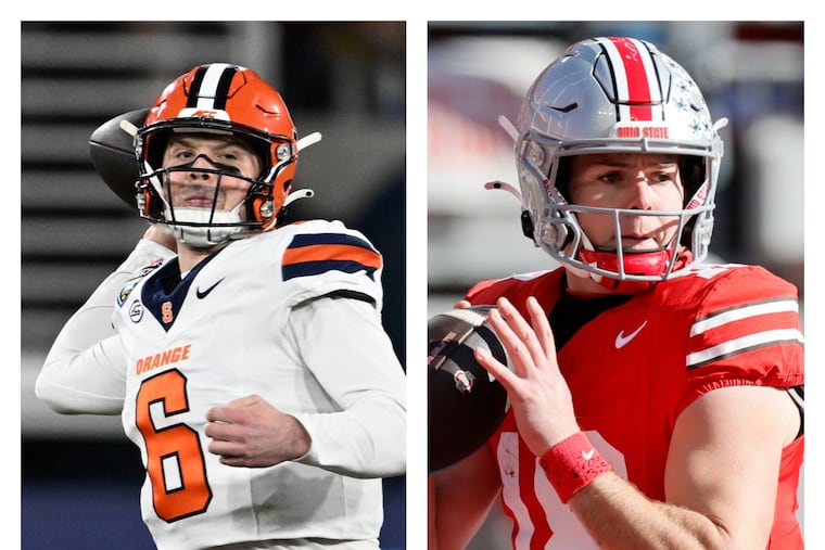 Kyle McCord (left) and Will Howard (right) are both expected to be mid-round draft picks.