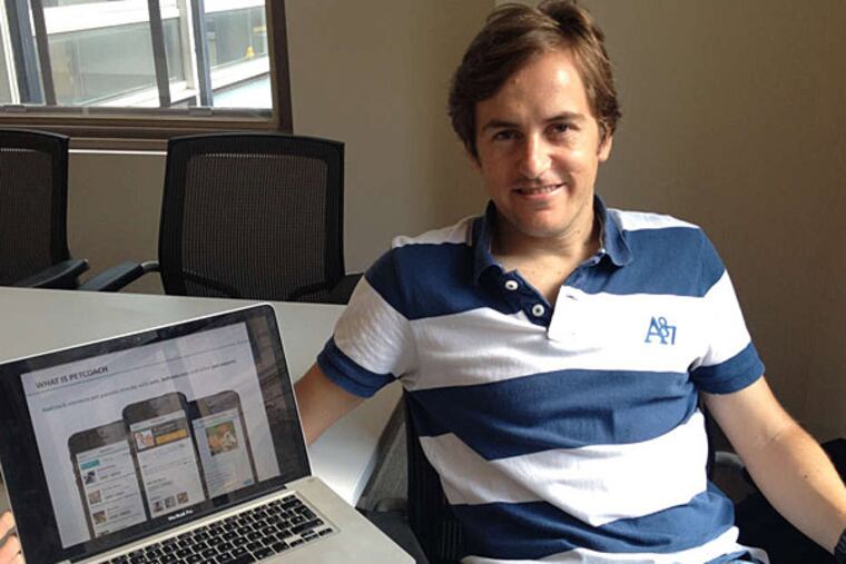CEO David Martin founded PetCoach, a startup that has a mobile app and online community to empower pet owners with real-time advice from verified experts. (Michael Hinkelman/Staff)