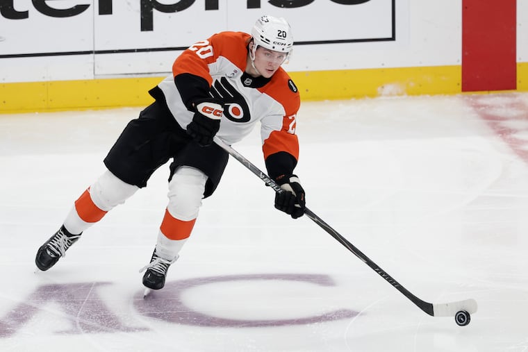 Alex Bump made his playoff debut for the Flyers during Monday's Game 5 in Pittsburgh.